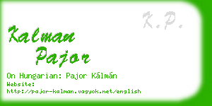 kalman pajor business card