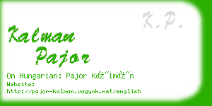kalman pajor business card